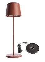 Akkuleuchte, Set Canis Terracotta + Ladesockel, 3.7 V/DC,...