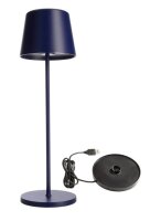 Akkuleuchte, Set Canis Blau + Ladesockel, 3.7 V/DC, IP 65