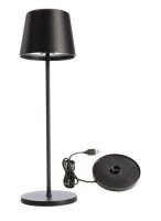 Akkuleuchte, Set Canis Schwarz + Ladesockel, 3.7 V/DC, IP 65