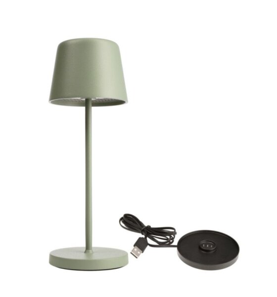 Akkuleuchte, Set Canis Mini Grün + Ladesockel, 3.7 V/DC, IP 65