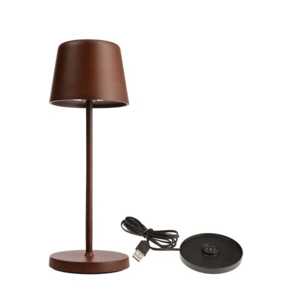 Akkuleuchte, Set Canis Mini Rost + Ladesockel, 3.7 V/DC, IP 65