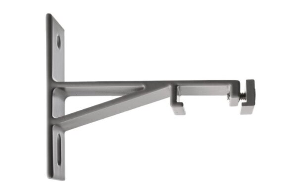 3-Phasen Schienensystem, D Line Wandhalterung, Hellgrau, Fenstergrau RAL 7040, IP 20