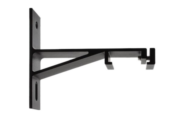 3-Phasen Schienensystem, D Line/Dali Wandhalterung, schwarz, Graphitschwarz RAL 9011, IP 20