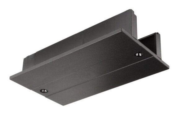 3-Phasen Schienensystem, D Line DALI Einbau-Abdeckblende Längsverbinder, schwarz, Graphitschwarz RAL