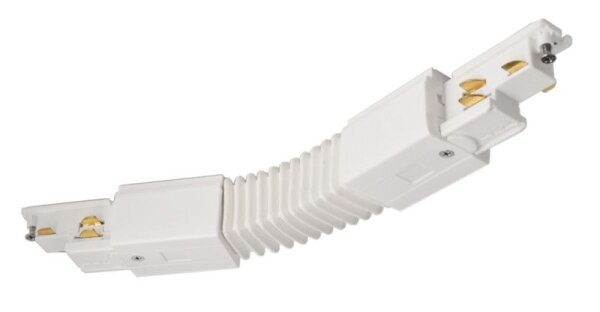 3-Phasen Schienensystem, D Line DALI Flexverbinder links-rechts, weiß, Verkehrsweiß RAL 9016, 220-44