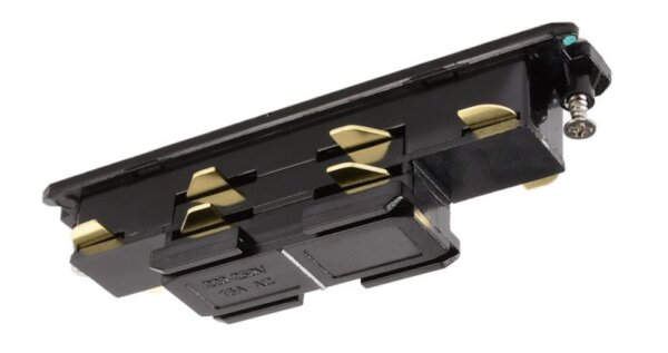 3-Phasen Schienensystem, D Line DALI elektrischer Verbinder, schwarz, Graphitschwarz RAL 9011, 220-4