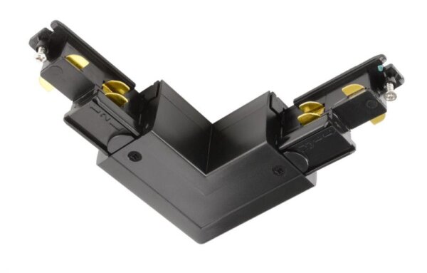 3-Phasen Schienensystem, D Line DALI 90°-Verbinder links-rechts mit Wechselmechanik, schwarz, Graphi