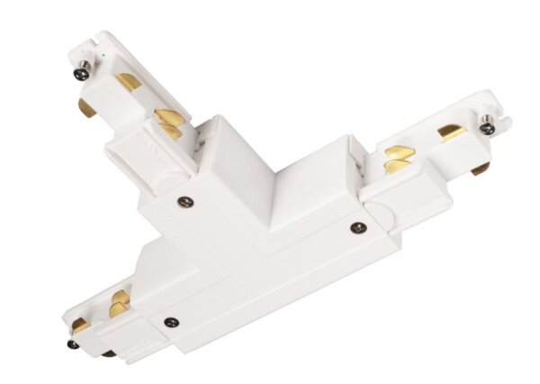 3-Phasen Schienensystem, D Line DALI T-Verbinder links-links-rechts mit Wechselmech., weiß, Verkehrs