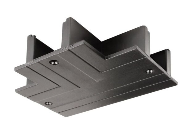 3-Phasen Schienensystem, D Line DALI Einbau-Abdeckblende T-Verbinder, schwarz, Graphitschwarz RAL 90
