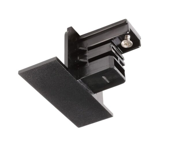 3-Phasen Schienensystem, D Line DALI Endkappe für Einbauschiene, schwarz, Graphitschwarz RAL 9011