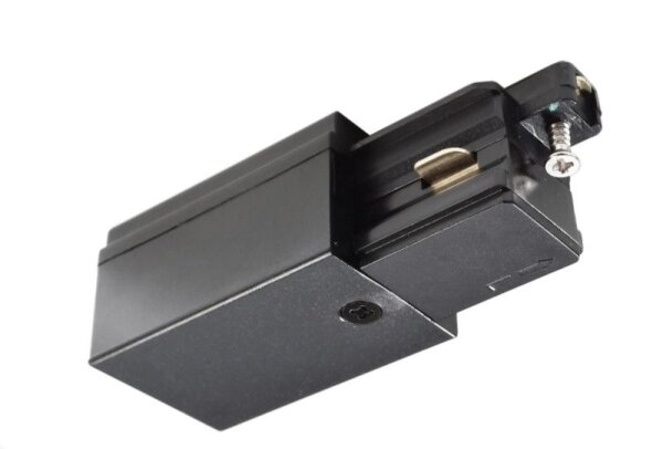 1-Phasen Schienensystem, D One Einspeiser, links, schwarz, Schwarz, 220-240 V/AC, IP 20