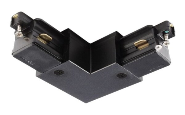 1-Phasen Schienensystem, D One 90°-Verbinder, links, schwarz, Schwarz, 220-240 V/AC, IP 20