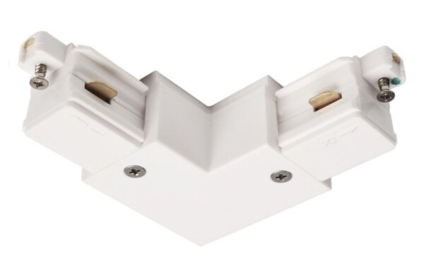 1-Phasen Schienensystem, D One 90°-Verbinder, rechts, weiß, Weiß, 220-240 V/AC, IP 20