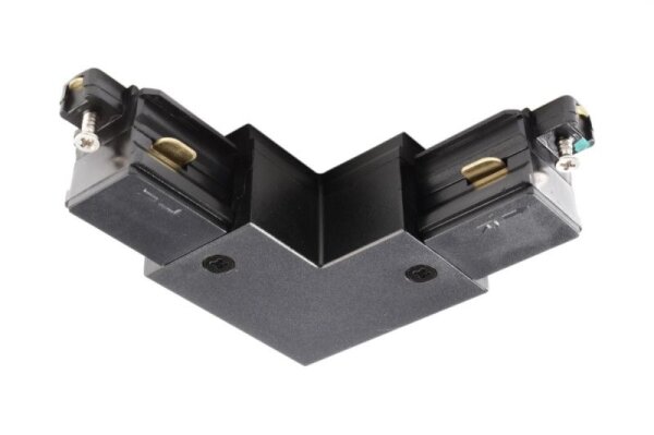 1-Phasen Schienensystem, D One 90°-Verbinder, rechts, schwarz, Schwarz, 220-240 V/AC, IP 20