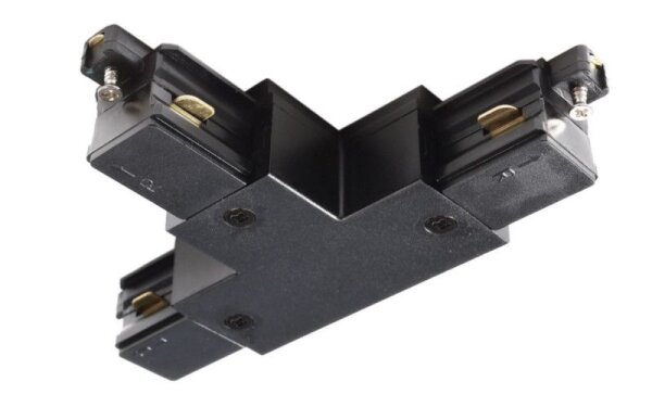 1-Phasen Schienensystem, D One T-Verbinder, rechts-rechts-links, schwarz, Schwarz, 220-240 V/AC, IP
