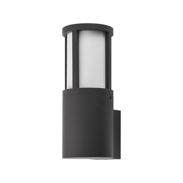 Wandaufbauleuchte, Facado 2 Round opal, 1x max 20 W, Dunkelgrau, 220-240 V/AC, 50 / 60 Hz, IP 65