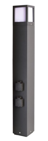 Energieverteiler, Facado Socket 1000 mm, 1x max. 20 W E27, Dunkelgrau, 220-240 V/AC, 50 / 60 Hz, IP