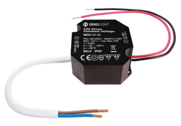 Deko-Light, Netzgerät (CV, DC), OCTO, CV, Mini 12 V/12 W, Spannungskonstant, 12.0 W, 220-240 V/AC, A