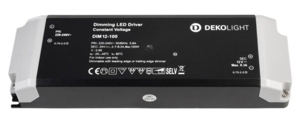 Deko-Light, Netzgerät (CV, DC) dimmbar, BASIC, DIM, CV, 12 V 34-100 W, Spannungskonstant, Dimmbar: J