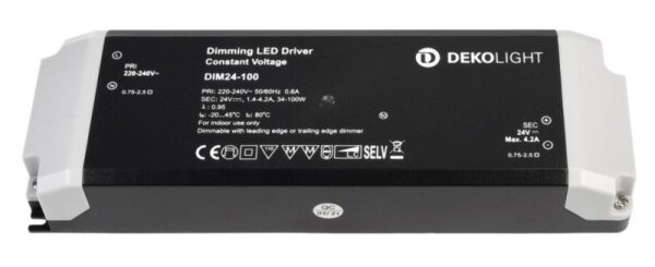 Deko-Light, Netzgerät (CV, DC) dimmbar, BASIC, DIM, CV, 24 V 34-100 W, Spannungskonstant, Dimmbar: J