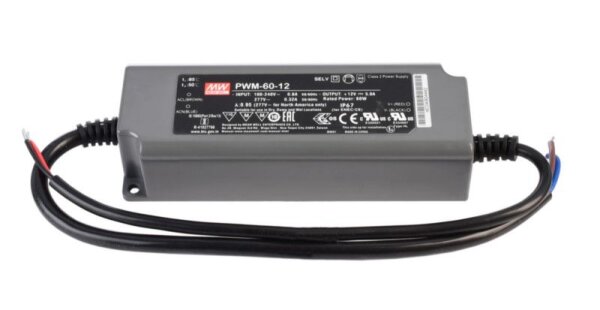 Meanwell, Netzgerät (CV, DC) dimmbar, PWM-60-12BLE Casambi, Spannungskonstant, Dimmbar: Ja, Casambi,