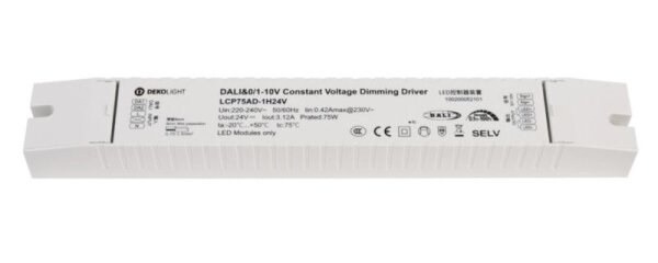 Deko-Light, Netzgerät (CV, DC) dimmbar, BASIC, DIM, CV, LCP DALI, 24V, 75W, IP20, Spannungskonstant,