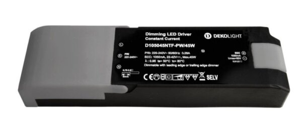 Deko-Light, Netzgerät (CC, DC) dimmbar, QUICK, CC, 1050mA, 25-40V, 45W, Stromkonstant, Dimmbar: Ja,