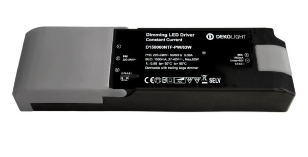Deko-Light, Netzgerät (CC, DC) dimmbar, QUICK, CC, 1500mA, 27-42V, 60W, Stromkonstant, Dimmbar: Ja,