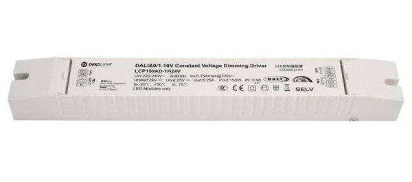 Deko-Light, Netzgerät (CV, DC) dimmbar, BASIC, DIM, CV, LCP DALI, 24V, 150W, IP20, Spannungskonstant