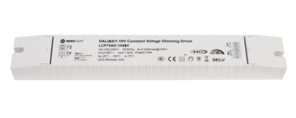 Deko-Light, Netzgerät (CV, DC) dimmbar, BASIC, DIM, CV, LCP DALI, 48V, 75W, IP20, Spannungskonstant,