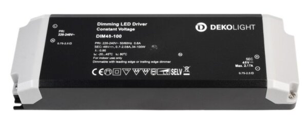 Deko-Light, Netzgerät (CV, DC) dimmbar, BASIC, DIM, CV, 48 V 34-100 W, Spannungskonstant, Dimmbar: J