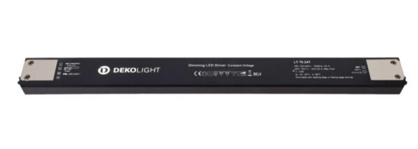 Deko-Light, Netzgerät (CV, DC) dimmbar, Long-Flat, DIM, CV, 24V 25-75W, Spannungskonstant, Dimmbar: