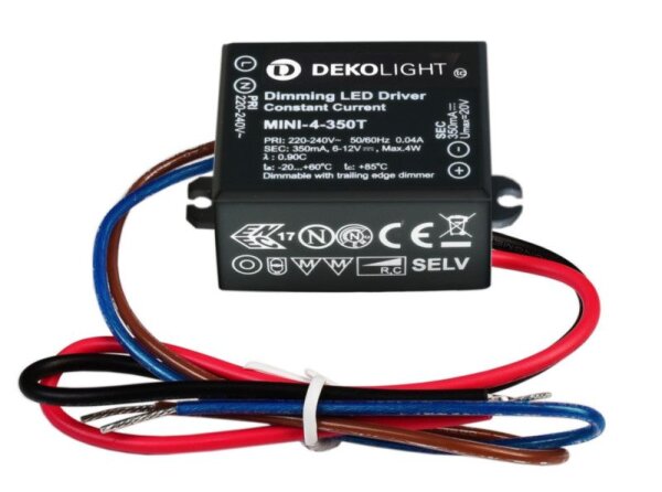 Deko-Light, Netzgerät (CC, DC) dimmbar, MINI, DIM, CC, MINI-4-350T/4W, Stromkonstant, Dimmbar: Ja, P
