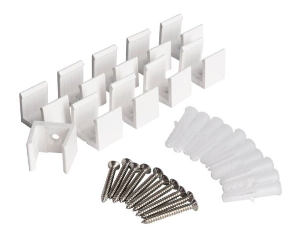 Mechanisches Systemzubehör, Montageklammern Set 10 St. für 230V LED Stripe, IP 65
