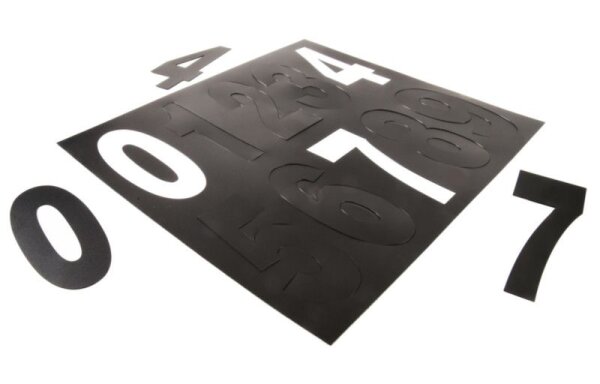 Mechanisches Systemzubehör, Nummernset 0-9 für Casa, Höhe: 100 mm