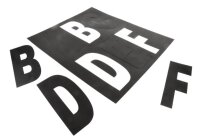 Mechanisches Systemzubehör, Buchstabenset A-F...