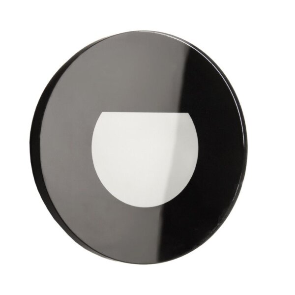 Mechanisches Systemzubehör, Glas-Abdeckung milchig rund schwarz für Alwaid, Höhe: 22.8 mm, Durchmess