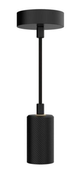 Elektrisches Systemzubehör, Segula E27 Fassung für Design-Bulb, schwarz, 5m Stoffkabel