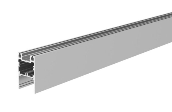 Profil, PLANO ES, 62 x 38mm, alu eloxiert mit LED-Träger, 2,5m, Aluminium, Eloxiert, Länge: 2500 mm,