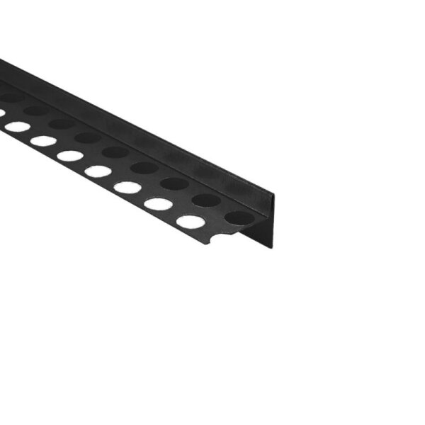 Profil, Combo Anschlussprofil für den Innenputz schwarz, 2,5 m, Aluminium, Länge: 2500 mm, Breite: 4