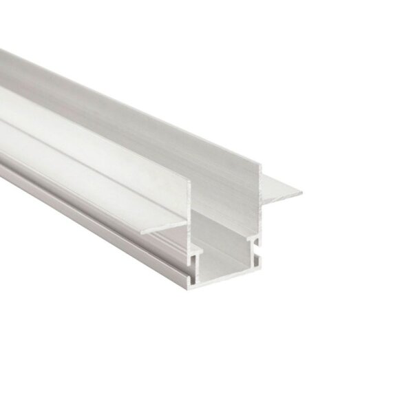 Profil, Combo Einbau Montageprofil mit Flügel, 13mm, 1m nicht eloxiert, Aluminium, Länge: 1000 mm, B