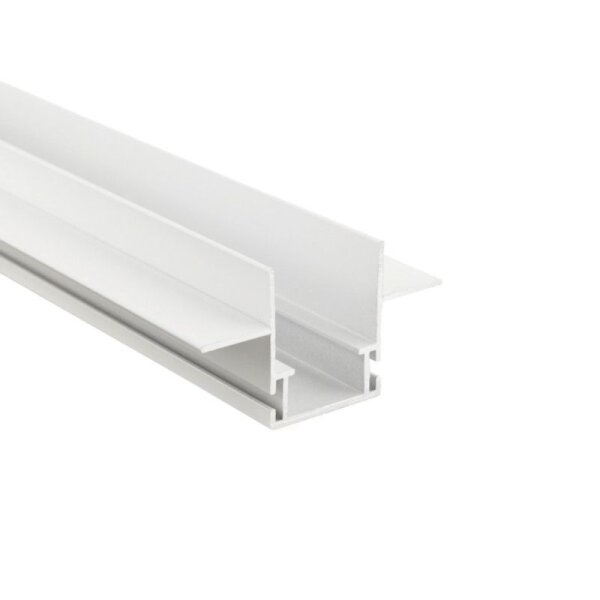 Profil, Combo Einbau Montageprofil mit Flügel, 13mm, 1m weiß, Aluminium, Länge: 1000 mm, Breite: 66