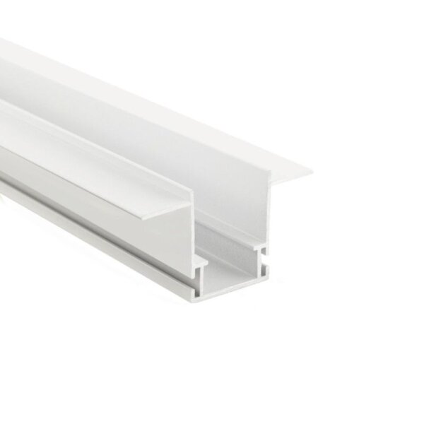 Profil, Combo Fassade Montageprofil mit Flügel, 3mm, 3m weiß, Aluminium, Länge: 3000 mm, Breite: 66