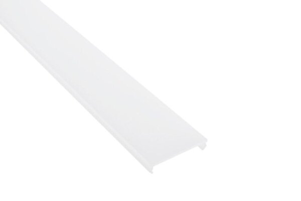 Profil Abdeckung, PLANO ES & BSH & MS Uplight Abdeckung flach opal, 2m, PMMA, Opal, Länge: 2000 mm