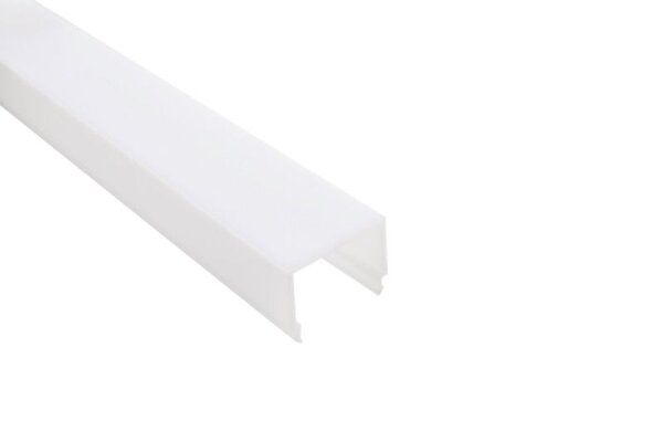 Profil Abdeckung, PLANO ES & BSH Abdeckung hoch opal, 2m, PMMA, Opal, Länge: 2000 mm