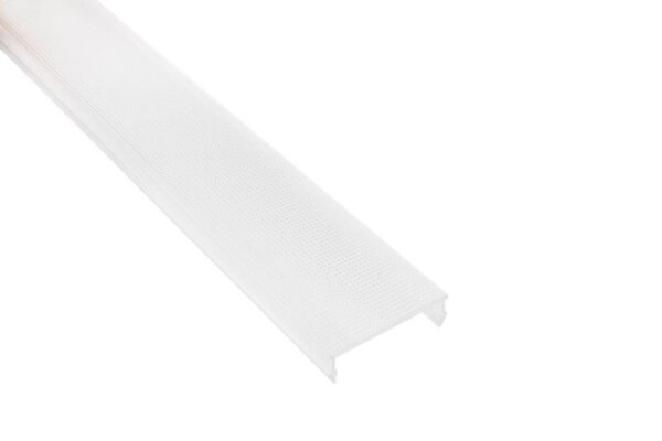 Profil Abdeckung, PLANO MS Downlight Abdeckung flach Mikroprisma, 2,5m, PMMA, Mikroprismatisch, Läng