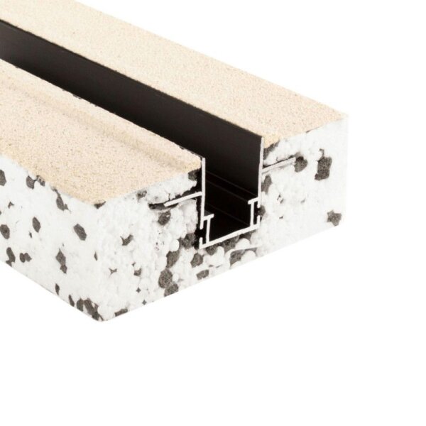 Profil, Combo Dämmung Montageprofil 2 m, schwarz, EPS, Länge: 2000 mm, Breite: 130 mm, Höhe: 50 mm