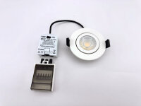 EIONLED 7W Einbauleuchte Weiß Flach 770LM Dimmbar IP65 Gekapselt 300°Schwenkbar CCT 3in1 (UWW-WW-NW) DA:68mm T:30mm