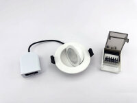 EIONLED 7W Einbauleuchte Weiß Flach 770LM Dimmbar IP65 Gekapselt 300°Schwenkbar CCT 3in1 (UWW-WW-NW) DA:68mm T:30mm
