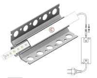 LED-Flieseneinputzprofil für Innenkanten 90Grad mit...